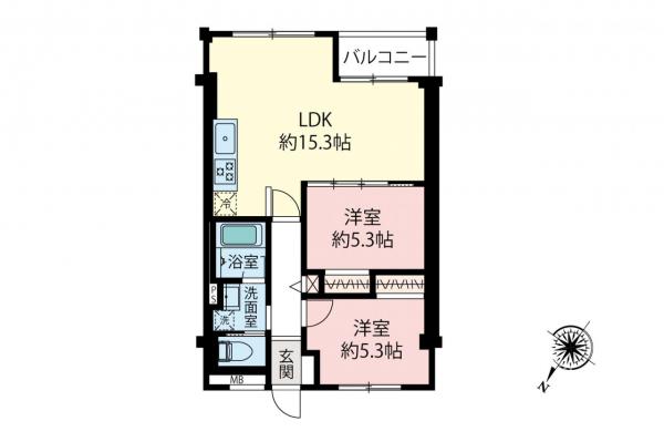 所沢コーポラス　7階 間取り図
