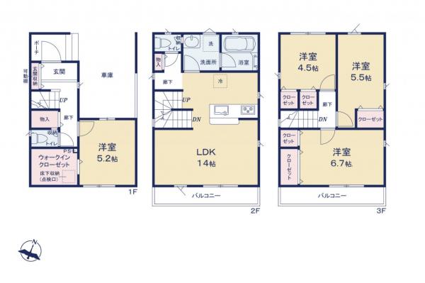 新築一戸建て 富士見市水谷東3丁目 東武東上線志木駅 2,670万円