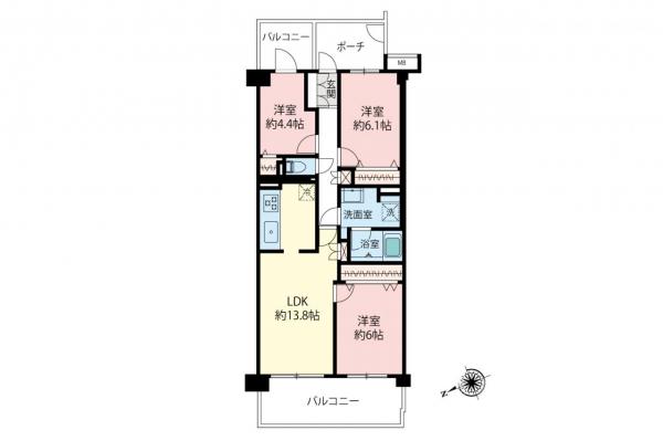 シェグラン花小金井ハイライズ　3階 間取り図