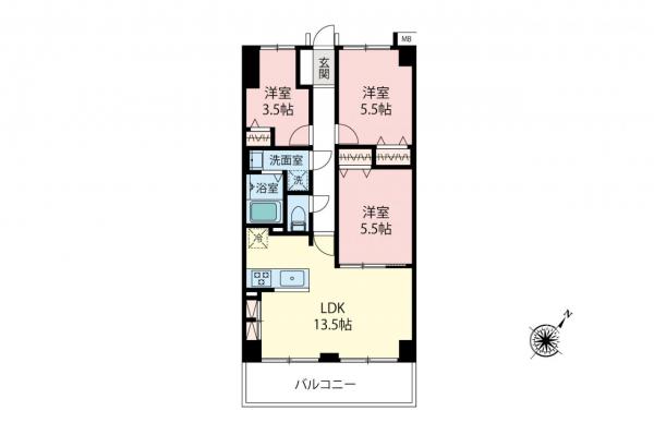 ナイスアーバン志木　8階 間取り図