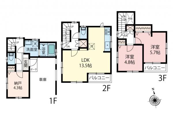 新築一戸建て 板橋区高島平１丁目 都営三田線西台駅 5,780万円