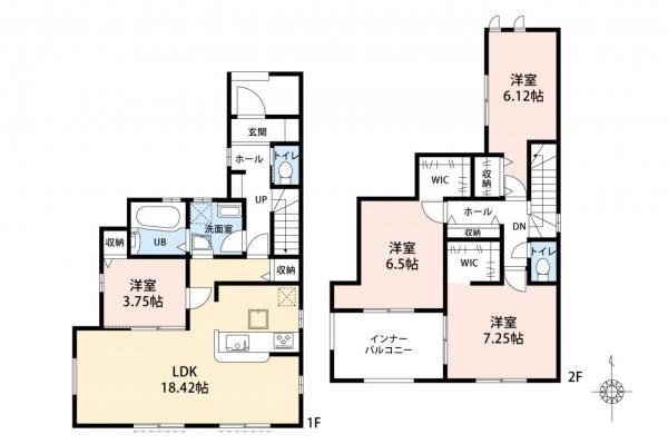 入間市大字仏子　新築一戸建て 間取り図