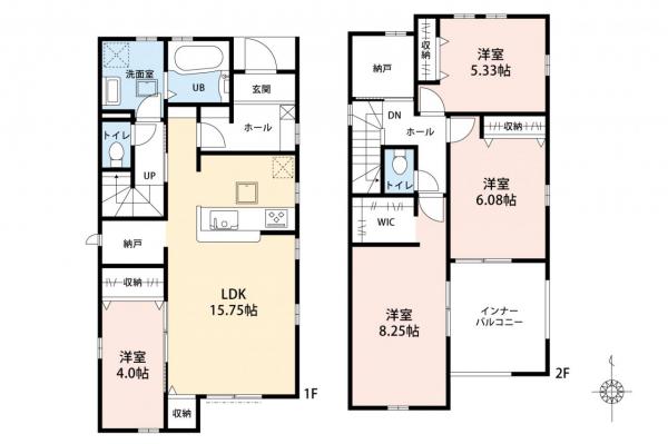 入間市大字仏子　新築一戸建て 間取り図
