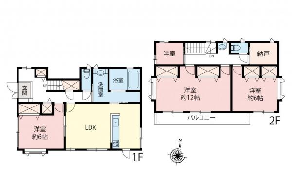 坂戸市伊豆の山町　中古一戸建て 間取り図