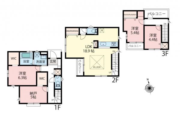 新築一戸建て 練馬区大泉町４丁目 西武池袋線大泉学園駅 4,980万円～5,180万円