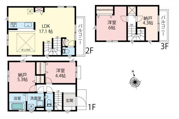 新築一戸建て 練馬区大泉町４丁目 西武池袋線大泉学園駅 4,780万円