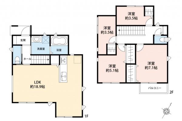 狭山市広瀬東4丁目　中古一戸建て 間取り図