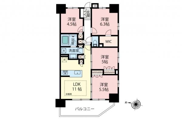 プレシス所沢元町　2階 間取り図