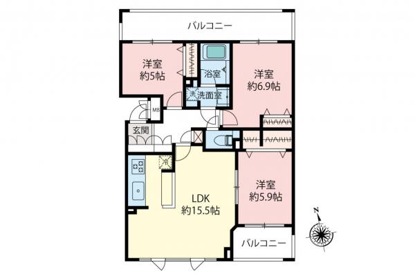 中古マンション 杉並区上井草２丁目 西武新宿線上井草駅 5,998万円