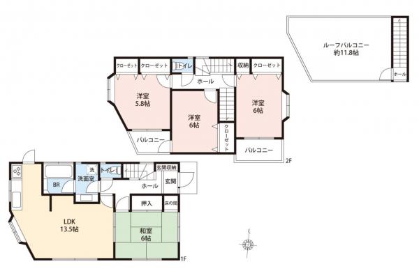 入間市大字仏子　中古一戸建て 間取り図