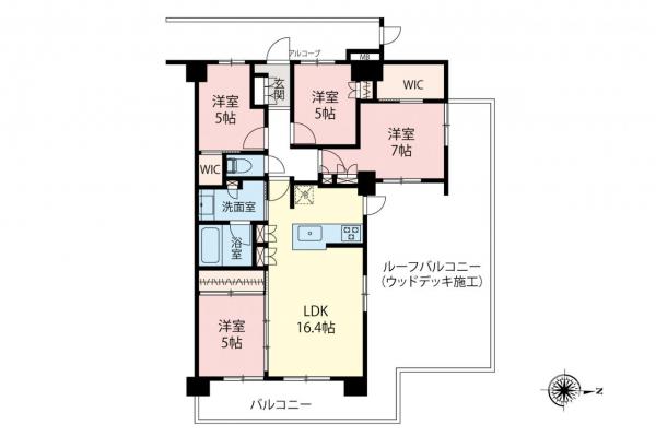 ルフォンソレイユ小平小川町　6階 間取り図