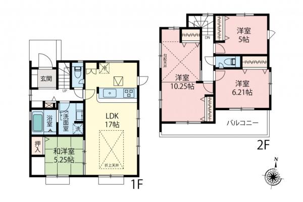 所沢市下富　新築一戸建て 間取り図