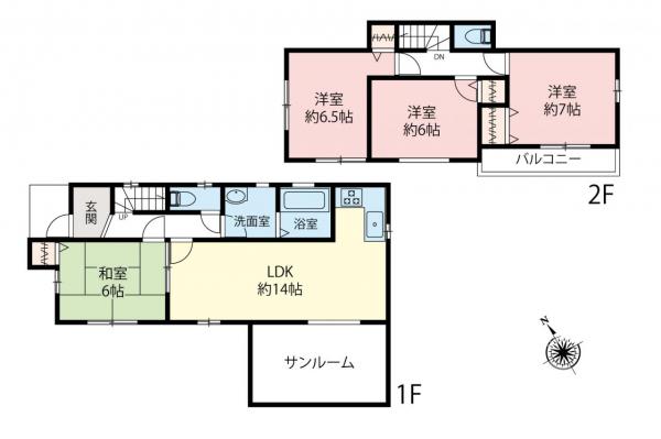 東松山市箭弓町2丁目　中古一戸建て 間取り図