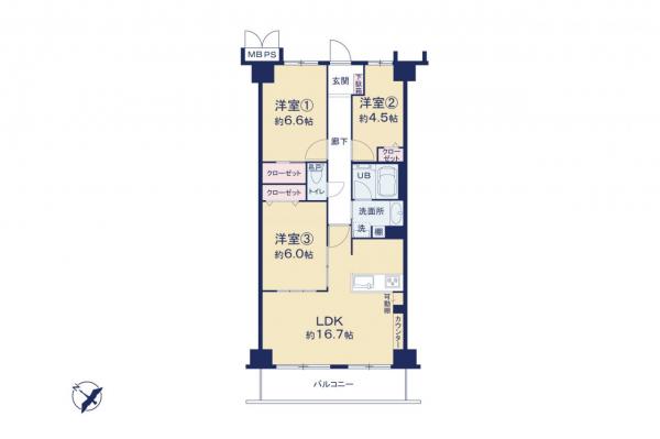 エステ・スクエア新所沢　9階 間取り図