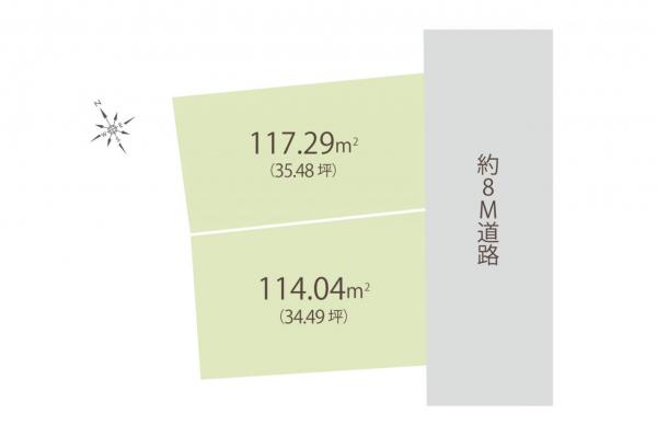 板橋区西台2丁目　土地 区画図