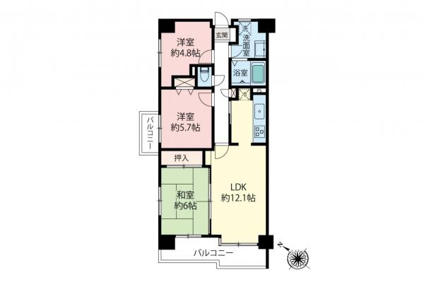 グランフィル和光　3階 間取り図