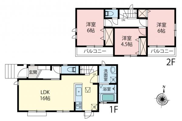 新築一戸建て 所沢市中新井５丁目 西武新宿線新所沢駅 3,390万円