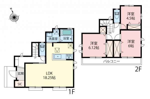 新座市栗原1丁目　新築一戸建て 間取り図