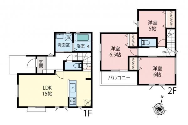 所沢市小手指元町3丁目　新築一戸建て 間取り図