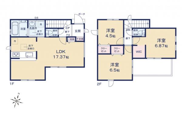 東久留米市氷川台2丁目　新築一戸建て 間取り図