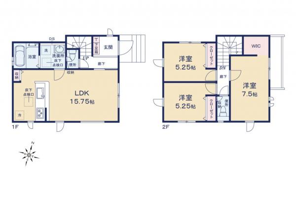 東久留米市氷川台2丁目　新築一戸建て 間取り図
