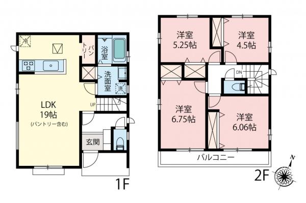 新築一戸建て 所沢市東所沢３丁目 JR武蔵野線東所沢駅 4,390万円～4,790万円