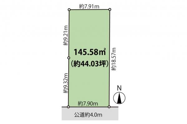 所沢市旭町　土地 区画図