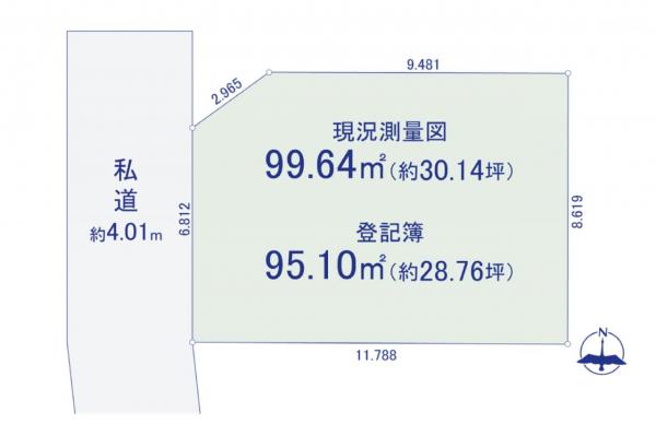 所沢市山口　土地 区画図