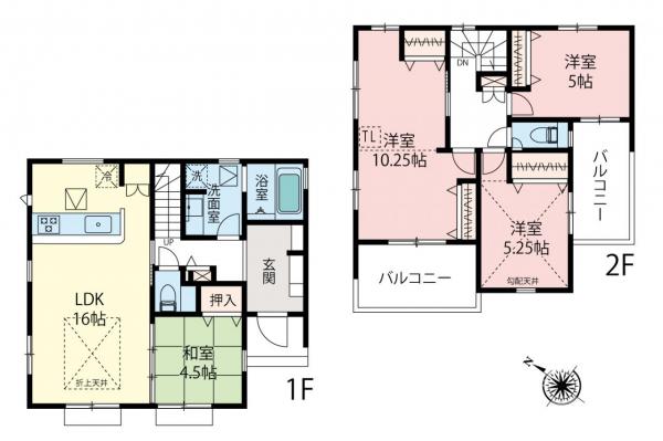 川越市諏訪町　新築一戸建て 間取り図