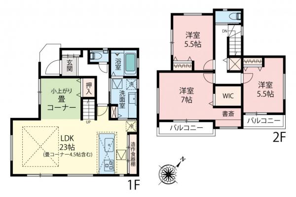 新築一戸建て 川越市大字砂 東武東上線新河岸駅 4,480万円