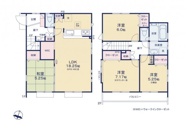 東久留米市下里5丁目　新築一戸建て 間取り図