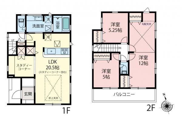 所沢市小手指町4丁目　新築一戸建て 間取り図