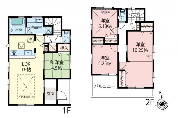 所沢市小手指町4丁目　新築一戸建て 間取り図