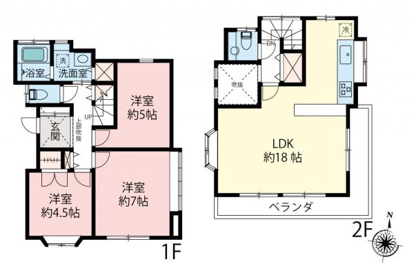 中古一戸建て 所沢市大字上安松 JR武蔵野線新秋津駅 1,790万円