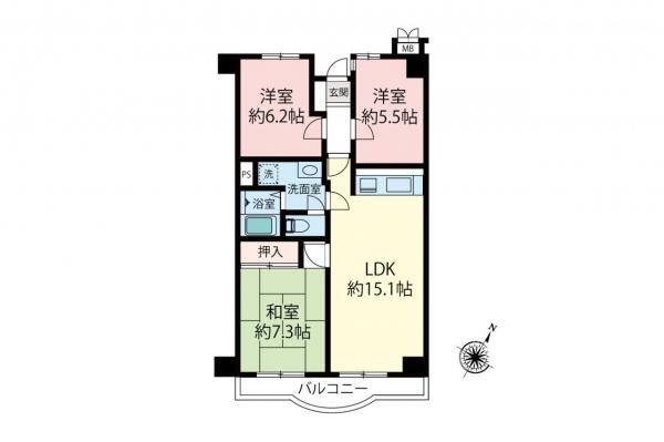 プリミテージュ飯能　5階 間取り図