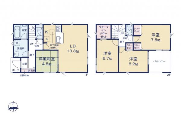 新築一戸建て 富士見市諏訪２丁目 東武東上線鶴瀬駅 4,480万円～4,630万円