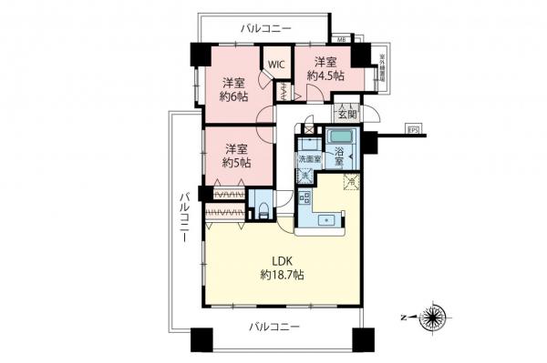 レーベンハイムフォレチッタ・ガーデン　6階 間取り図