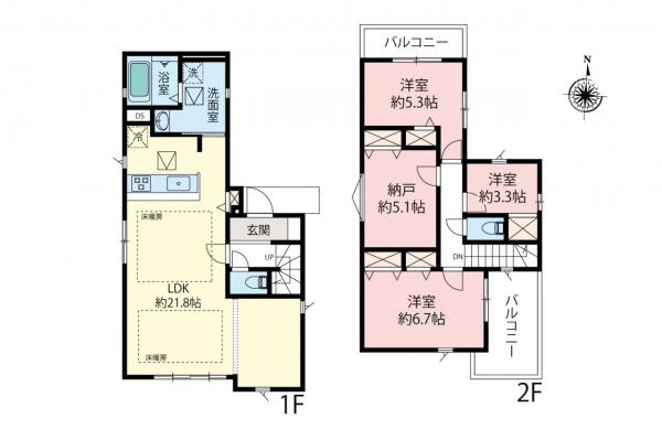 練馬区大泉学園町4丁目　新築一戸建て 間取り図
