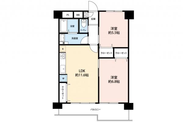 入間豊岡市街地住宅　2号棟　8階 間取り図