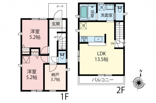 新築一戸建て 西東京市谷戸町１丁目 西武池袋線ひばりヶ丘駅 4,780万円