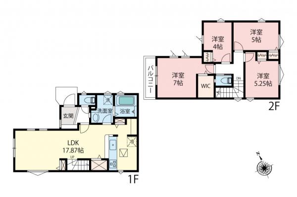 志木市柏町1丁目　新築一戸建て 間取り図