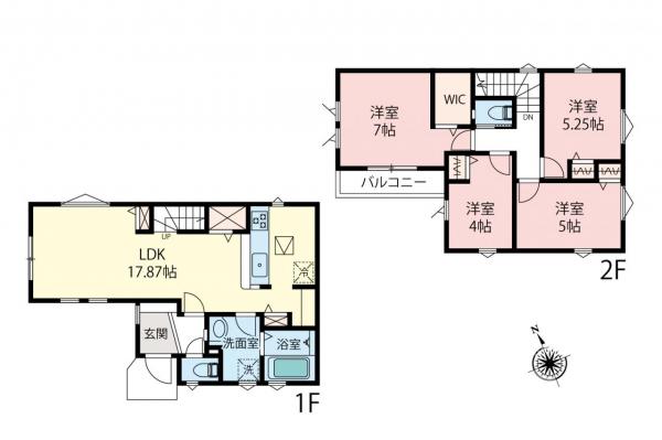 志木市柏町1丁目　新築一戸建て 間取り図