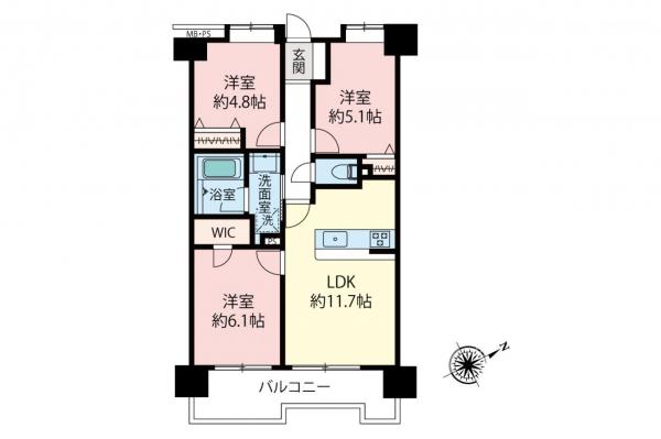 ライオンズマンション西高島平溝下公園壱番館　2階 間取り図