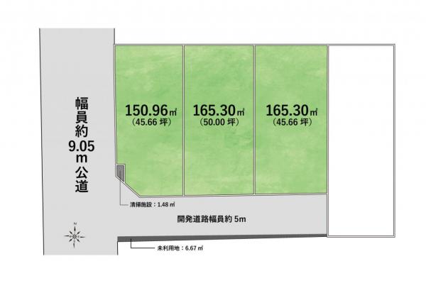 飯能市双柳　土地 区画図