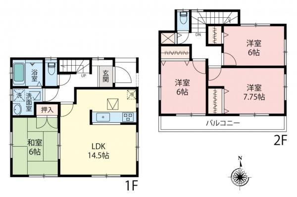 中古一戸建て 富士見市羽沢1丁目 東武東上線鶴瀬駅 2,380万円