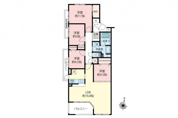 アールヴェール荻窪北　1階 間取り図