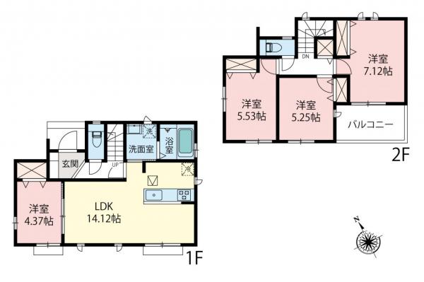 新築一戸建て 東村山市久米川町２丁目 西武新宿線東村山駅 3,790万円