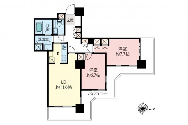 なかのサンクォーレ　26階 間取り図