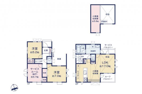 杉並区下井草1丁目　新築一戸建て 間取り図