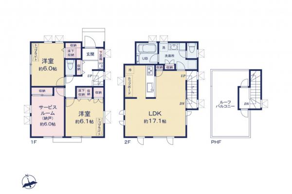 杉並区下井草1丁目　新築一戸建て 間取り図